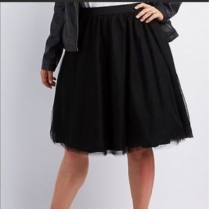 Full Tulle Midi Skirt